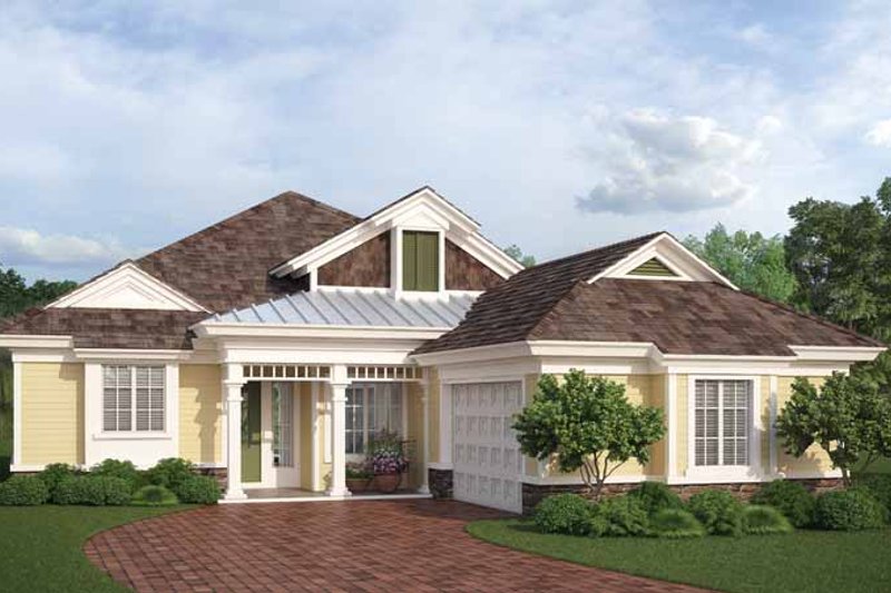 Dream House Plan - Farmhouse Exterior - Front Elevation Plan #938-5