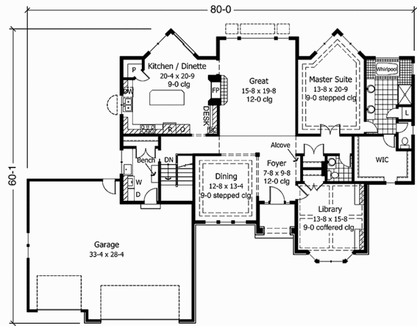 Dream House Plan - Country Floor Plan - Main Floor Plan #51-1129
