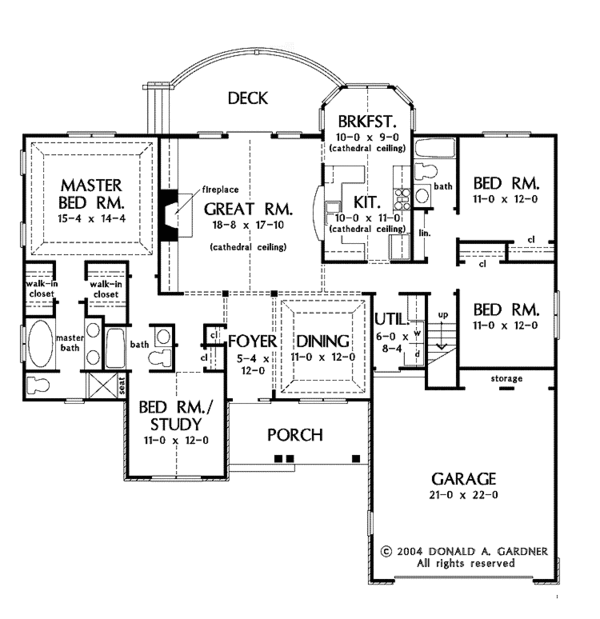 Architectural House Design - Ranch Floor Plan - Main Floor Plan #929-881