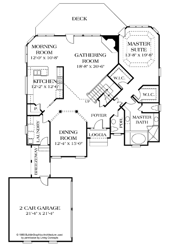 House Plan Design - Traditional Floor Plan - Main Floor Plan #453-408