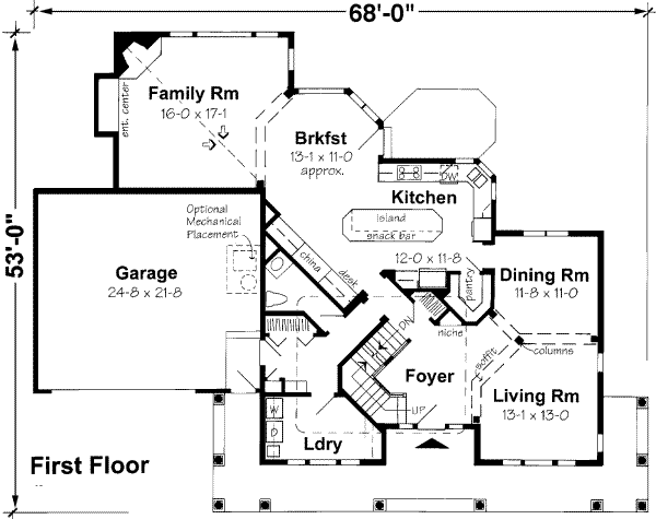 Traditional Floor Plan - Main Floor Plan #312-464