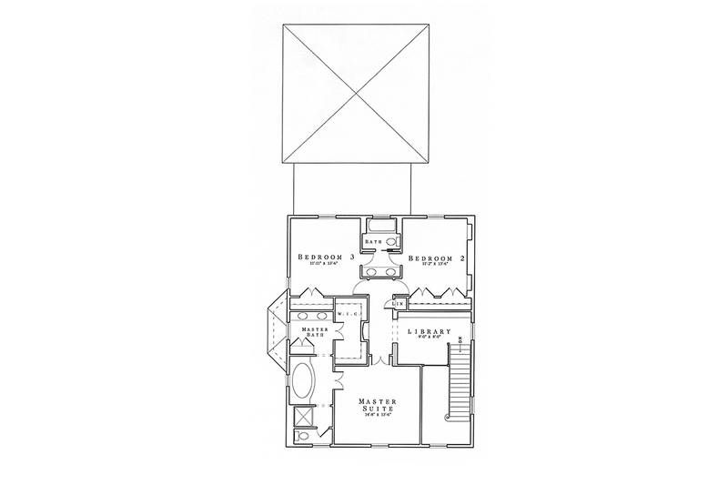 Home Plan - Floor Plan - Upper Floor for Classical House Plan #992-2 - 3 bed, 2.5 bath