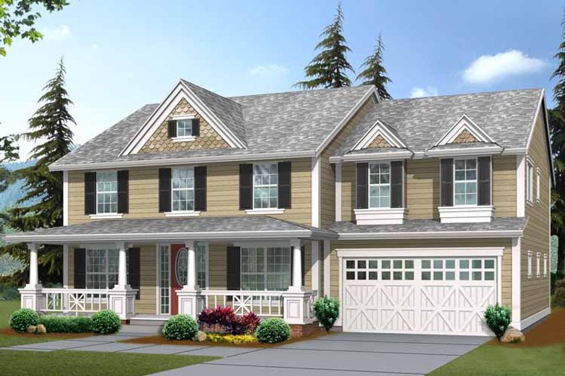 Home Plan - Exterior - Front Elevation 3 for Craftsman House Plan #132-375 - 4 bed, 2.5 bath