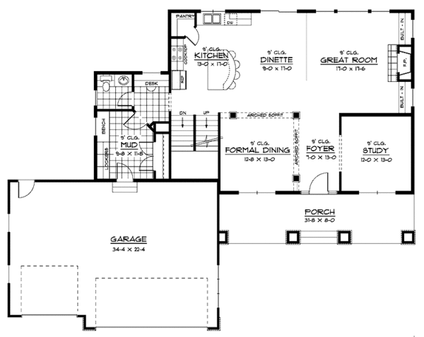 Home Plan - European Floor Plan - Main Floor Plan #51-635