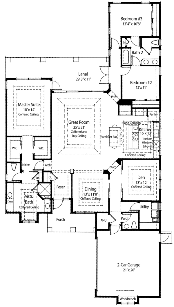 Architectural House Design - Country Floor Plan - Main Floor Plan #938-14