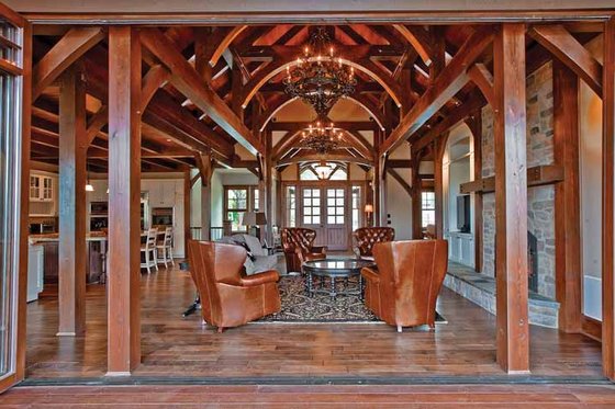 Interior - Family Room for Craftsman House Plan #132-561 - 5 bed, 4 bath
