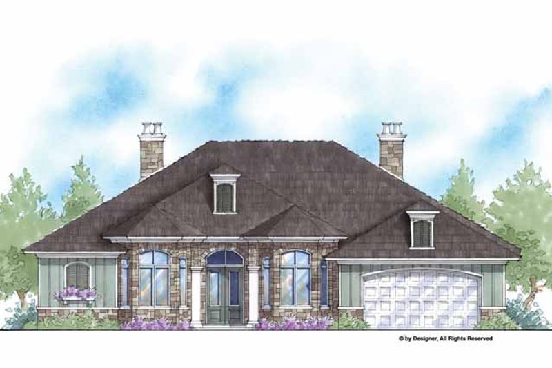 Architectural House Design - Country Exterior - Front Elevation Plan #938-58