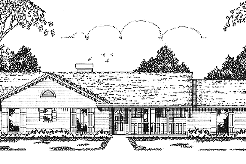 Home Plan - Country Exterior - Front Elevation Plan #42-674
