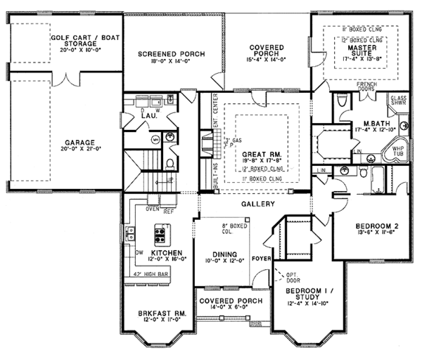 House Blueprint - Country Floor Plan - Main Floor Plan #17-2747
