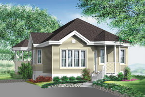 House Blueprint - Cottage Exterior - Front Elevation Plan #25-101