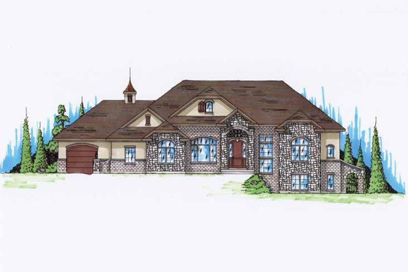 Architectural House Design - Country Exterior - Front Elevation Plan #945-120
