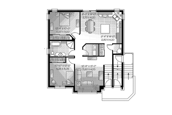 Floor Plan - Main Floor for European House Plan #23-2448 - 6 bed, 3 bath