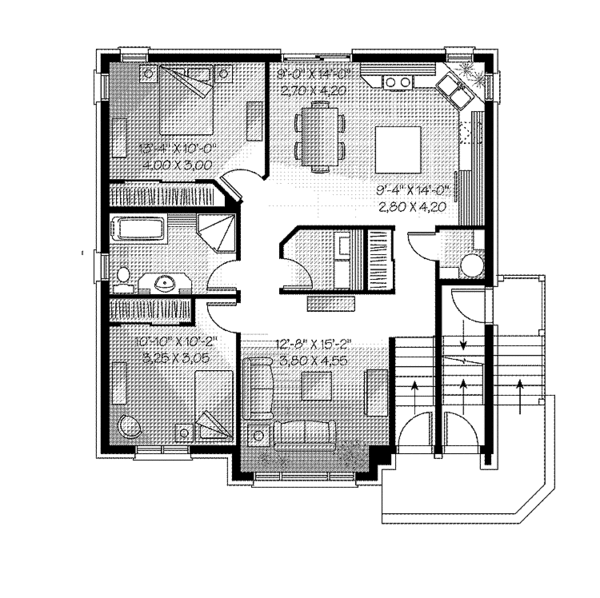 Architectural House Design - European Floor Plan - Main Floor Plan #23-2448