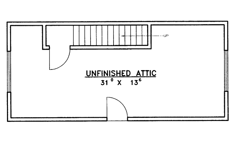 Home Plan - Floor Plan - Upper Floor for Ranch House Plan #117-815 - 3 bed, 2 bath