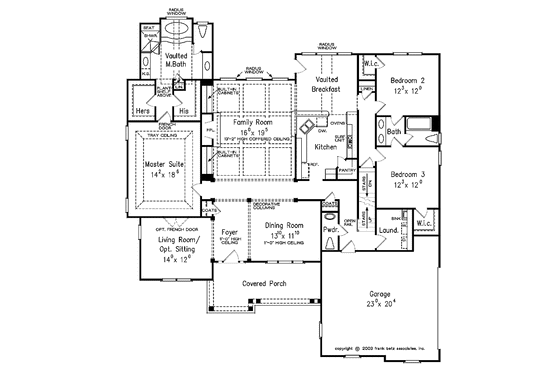 Floor Plan - Main Floor for Ranch House Plan #927-261 - 3 bed, 2.5 bath