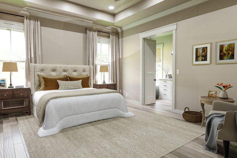 House Blueprint - Interior - Master Bedroom for Ranch House Plan #406-9669 - 3 bed, 2.5 bath