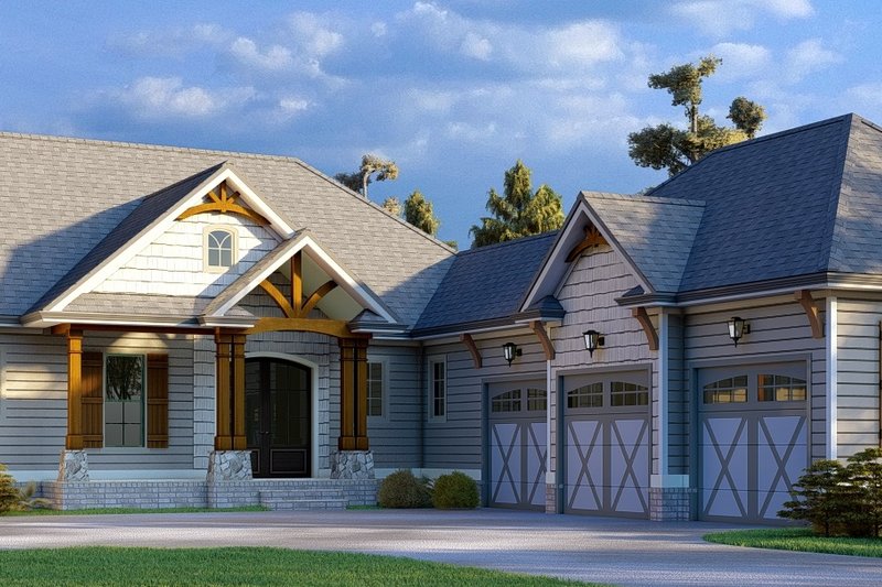 Dream House Plan - Exterior - Other Elevation 2 for Craftsman House Plan #437-128 - 3 bed, 3.5 bath