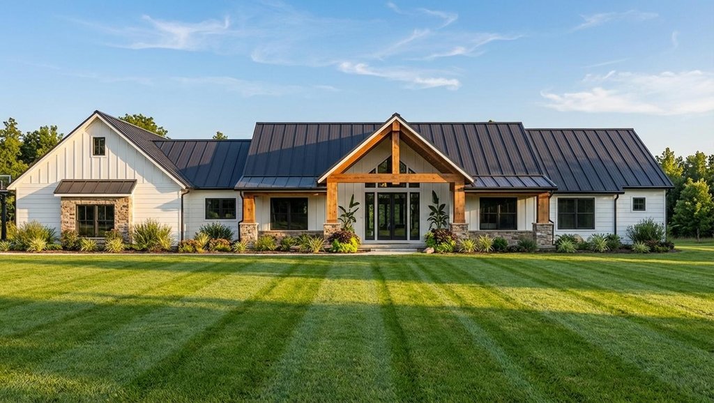 Exterior - Front Elevation 2 for Barndominium House Plan #1064-302 - 3 bed, 3 bath
