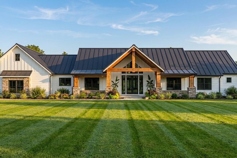 House Design - Exterior - Front Elevation 2 for Barndominium House Plan #1064-302 - 3 bed, 3 bath