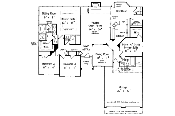 Floor Plan - Main Floor for European House Plan #927-206 - 4 bed, 3 bath