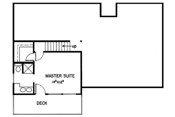 Floor Plan - Upper Floor for Country House Plan #60-770 - 3 bed, 2 bath