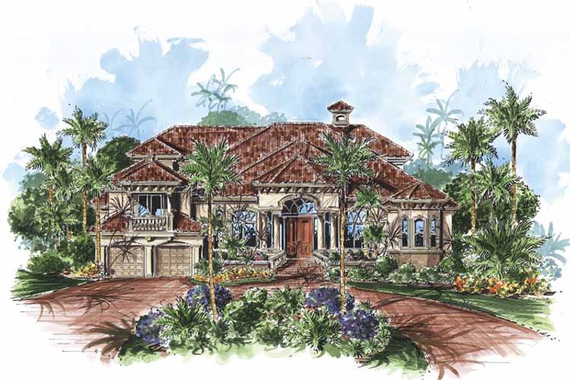 Dream House Plan - Exterior - Front Elevation 3 for Mediterranean House Plan #1017-67 - 4 bed, 5 bath