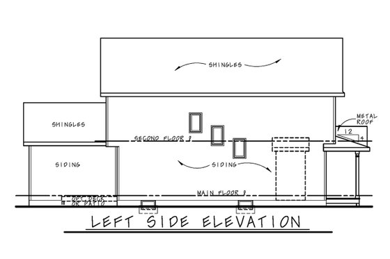 Exterior - Other Elevation for Traditional House Plan #20-2441 - 4 bed, 3.5 bath
