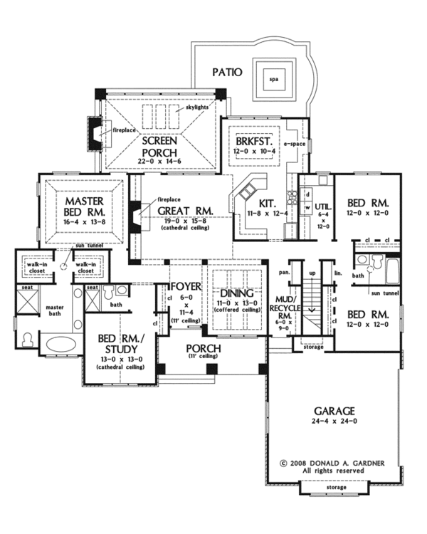 Dream House Plan - Cottage Floor Plan - Main Floor Plan #929-927