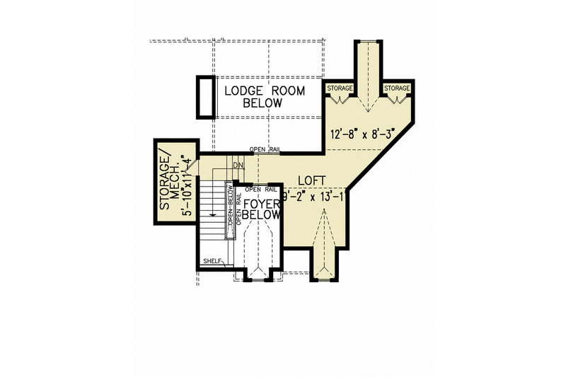 Home Plan - Floor Plan - Upper Floor for Craftsman House Plan #54-707 - 3 bed, 2 bath