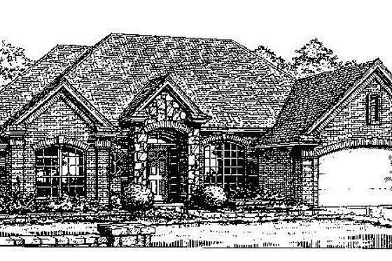 Exterior - Front Elevation House Plan #310-738 - 3 bed, 2.5 bath