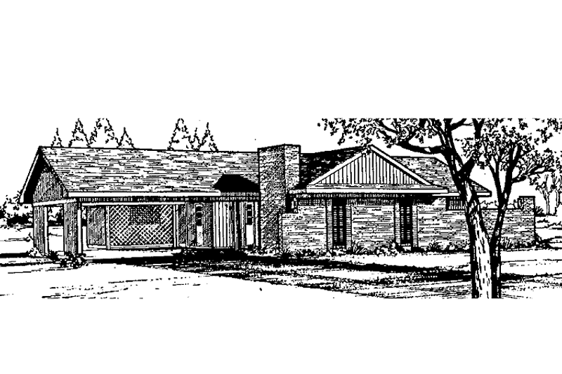 House Design - Ranch Exterior - Front Elevation Plan #405-228