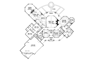 Floor Plan - Main Floor for Craftsman House Plan #929-920 - 4 bed, 3 bath