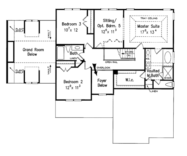 Dream House Plan - Country Floor Plan - Upper Floor Plan #927-690