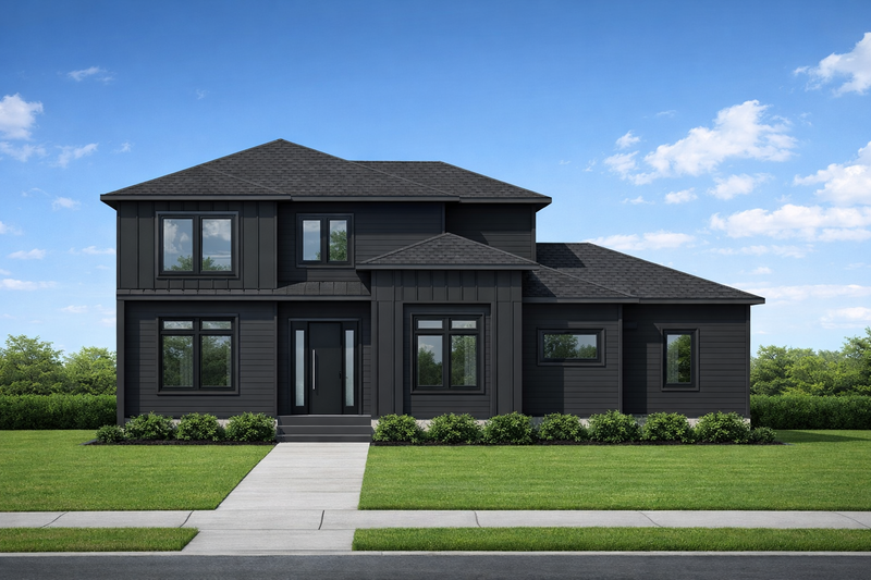 Dream House Plan - Exterior - Front Elevation 4 for Contemporary House Plan #1080-32 - 5 bed, 4.5 bath