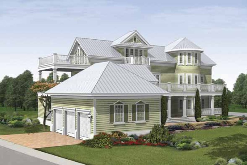 House Blueprint - Exterior - Rear Elevation for Traditional House Plan #930-409 - 3 bed, 4.5 bath