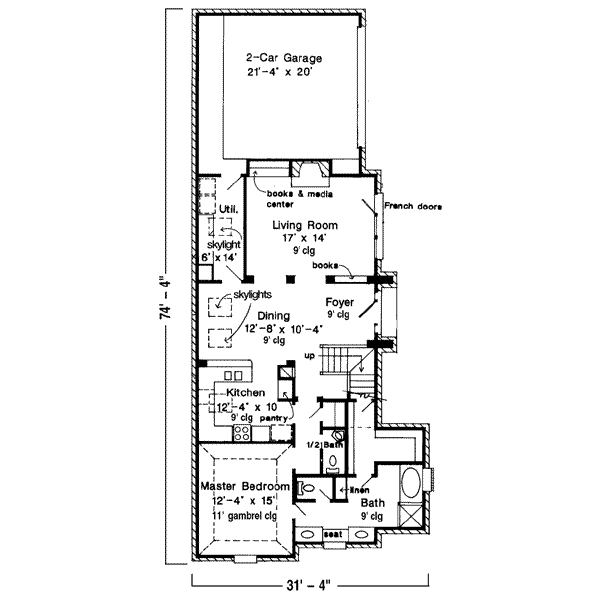 Home Plan - European Floor Plan - Main Floor Plan #410-394