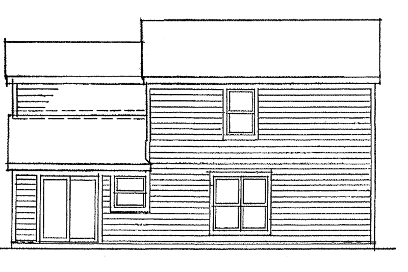 Dream House Plan - Exterior - Rear Elevation for Bungalow House Plan #320-923 - 4 bed, 2.5 bath
