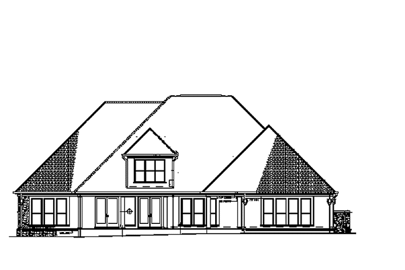 Dream House Plan - Exterior - Rear Elevation for European House Plan #17-3351 - 3 bed, 3.5 bath