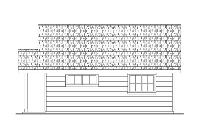 Dream House Plan - Exterior - Other Elevation 2 for Cottage House Plan #124-1372, 1 bath