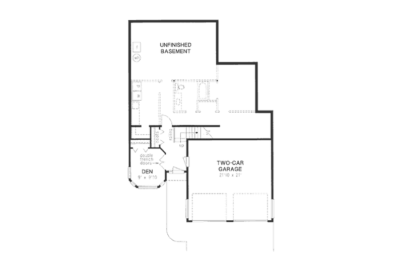 Dream House Plan - Floor Plan - Lower Floor for European House Plan #18-9121 - 3 bed, 2 bath