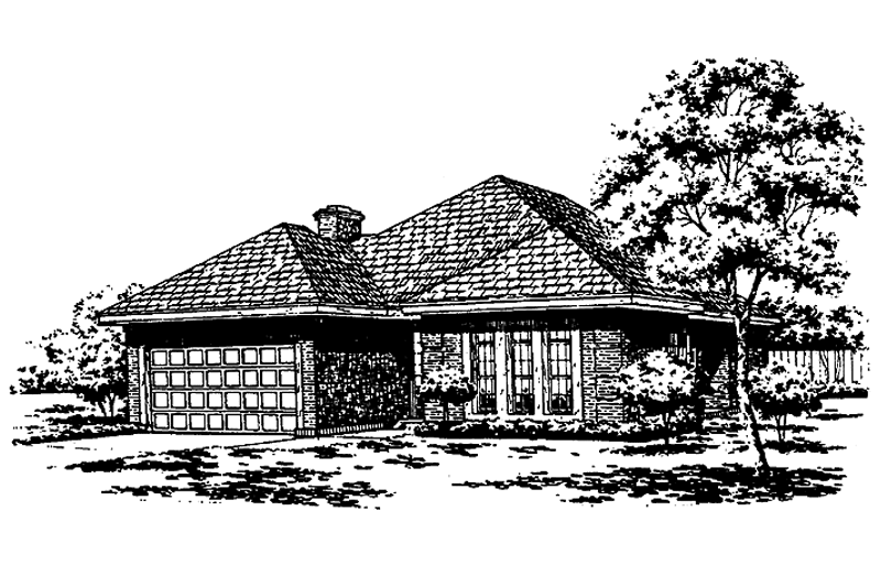Home Plan - Traditional Exterior - Front Elevation Plan #30-303