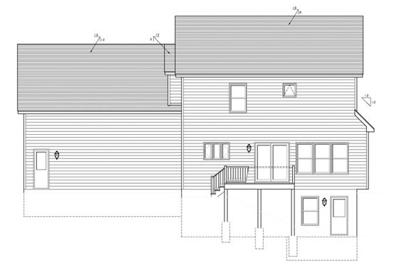 Exterior - Rear Elevation for Country House Plan #1010-78 - 3 bed, 2.5 bath