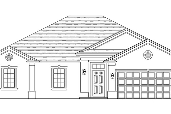 Exterior - Front Elevation 4 for Traditional House Plan #1058-119 - 3 bed, 2 bath