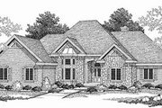 European Style House Plan - 5 Beds 3.5 Baths 3443 Sq/Ft Plan #70-517 