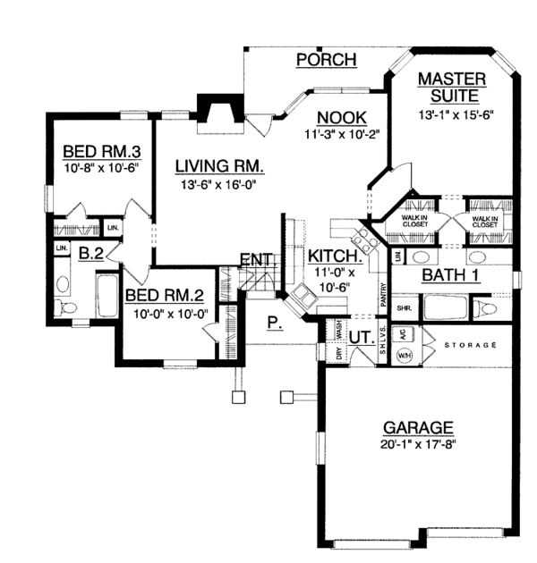 Dream House Plan - Traditional Floor Plan - Main Floor Plan #40-489
