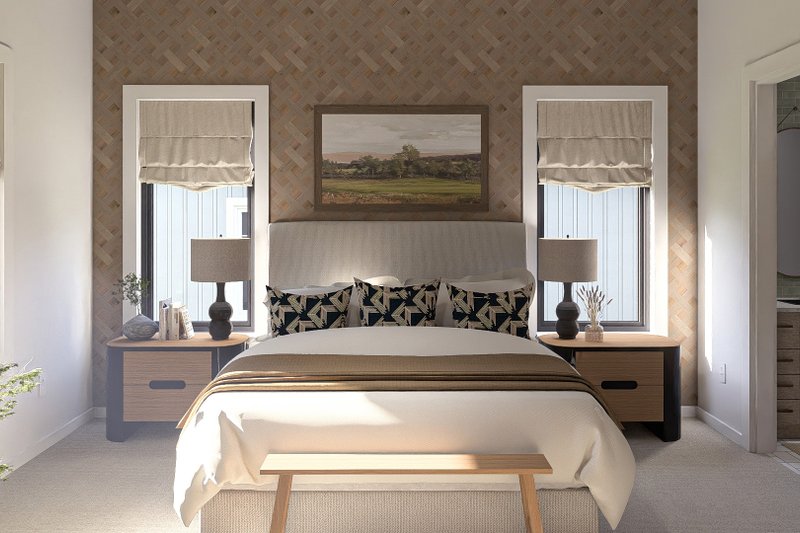 House Blueprint - Interior - Master Bedroom for Modern House Plan #455-419 - 3 bed, 2 bath