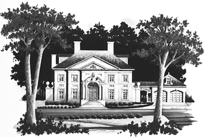 Dream House Plan - Exterior - Front Elevation for Classical House Plan #429-151 - 3 bed, 3.5 bath