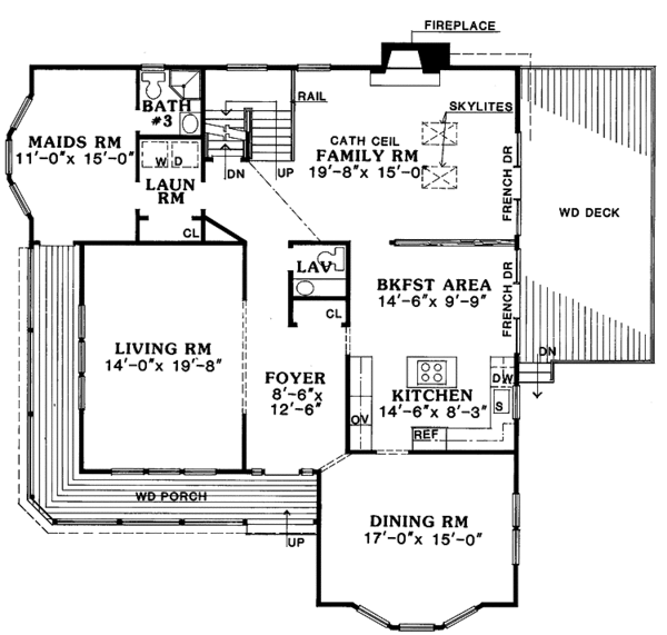 Architectural House Design - Country Floor Plan - Main Floor Plan #314-246