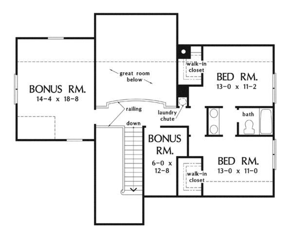 Craftsman Floor Plan - Upper Floor Plan #929-918
