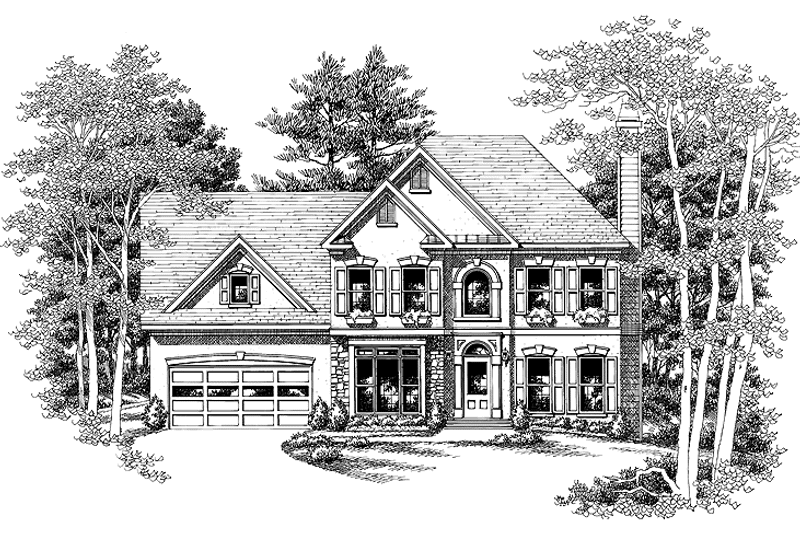 Home Plan - Exterior - Front Elevation 3 for European House Plan #927-158 - 3 bed, 2.5 bath